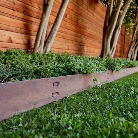 sheet metal landscape edging|metal landscape edging home depot.